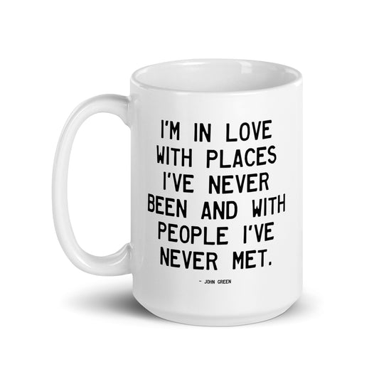 Walking Man Love with Places Quoted Mug - White Glossy Mug