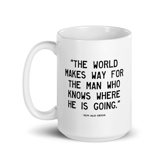 Walking Man Know Your Way Quoted Mug - White Glossy Mug