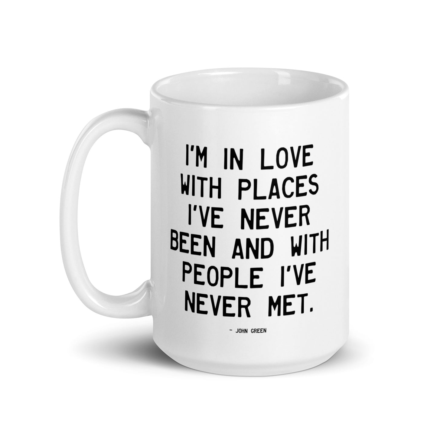 Walking Woman Love with Places Quoted Mug - White Glossy Mug