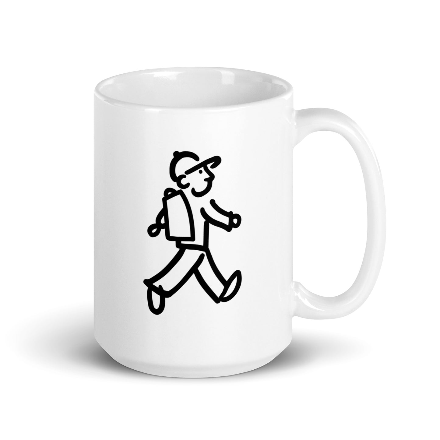 Walking Man Watching A Sunset Quoted Mug - White Glossy Mug