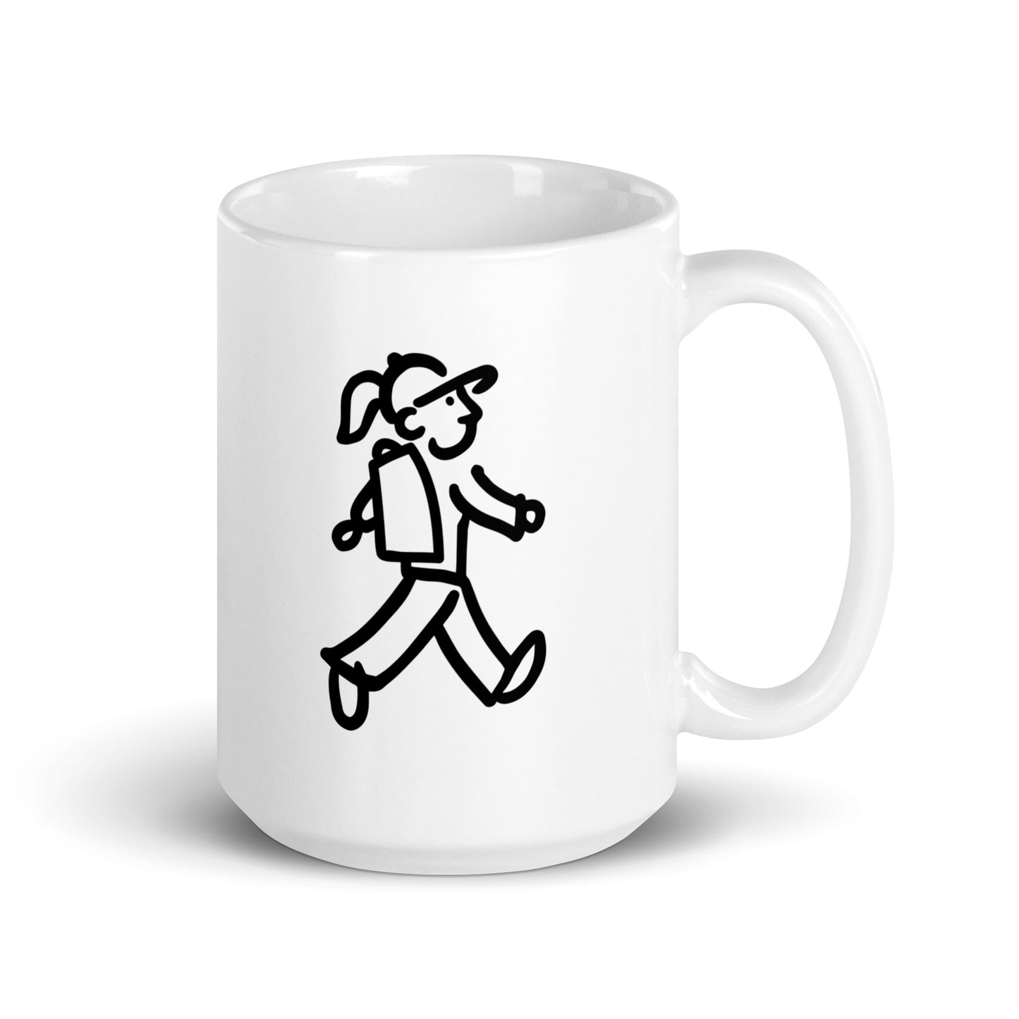 Walking Woman Made All the Difference Quoted Mug - White Glossy Mug