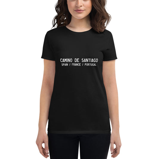 Map on the Back - Camino de Santiago - Women's short sleeve t-shirt