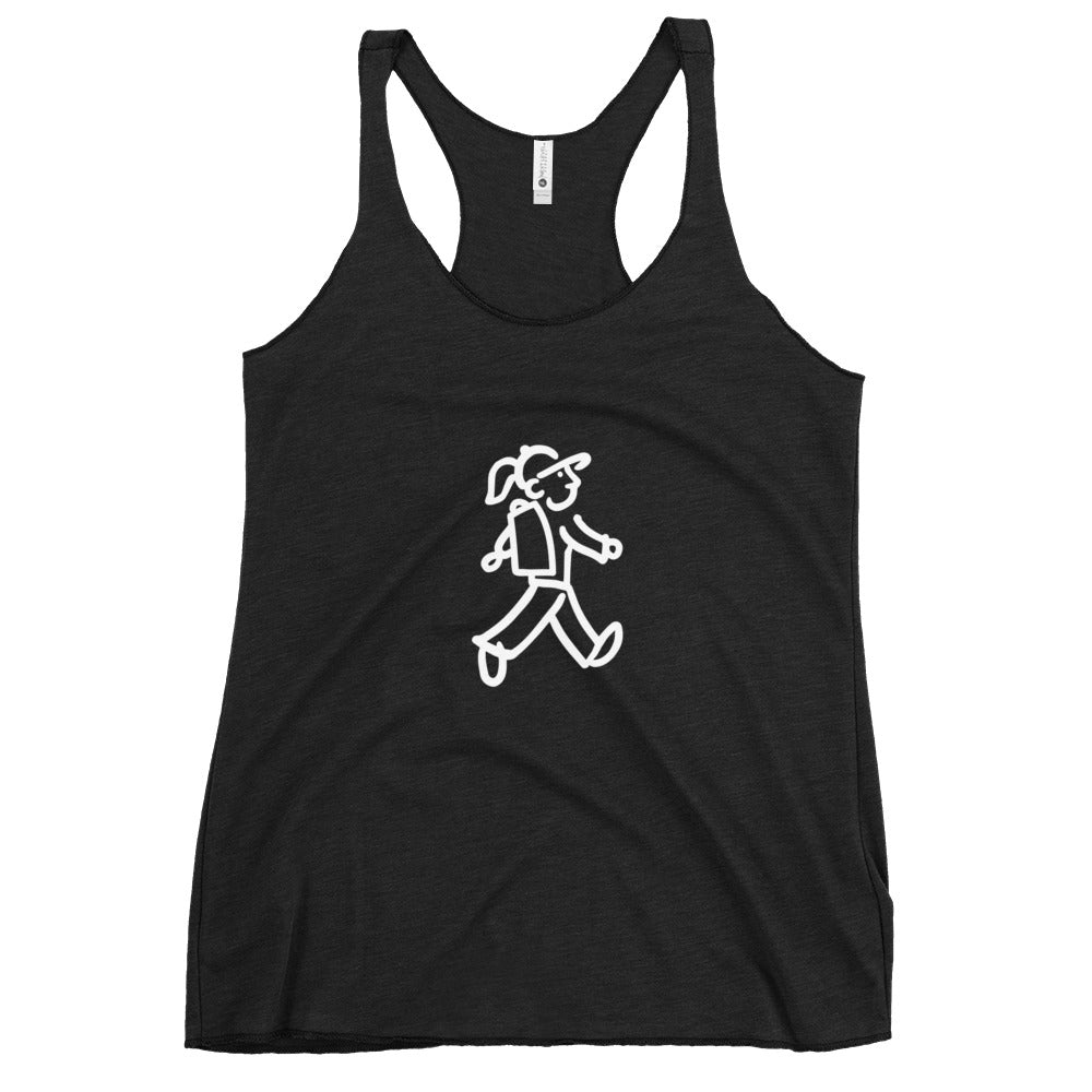 Walking Woman Goes Hiking - Women's Racerback Tank