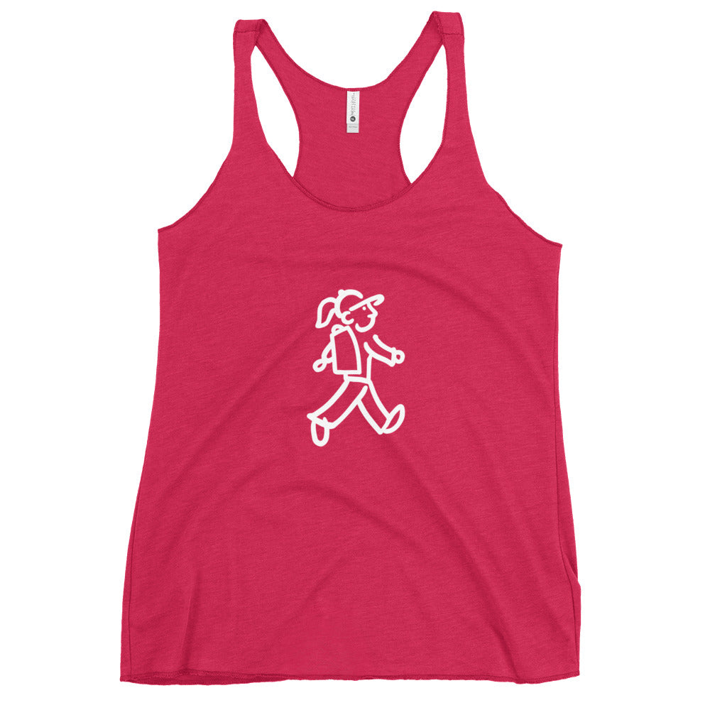 Walking Woman Goes Hiking - Women's Racerback Tank