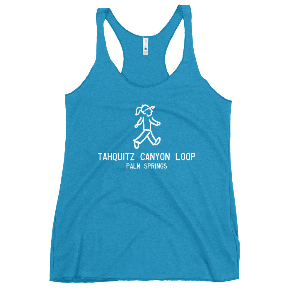 Walking Woman hike Tahquitz Canyon Loop in Palm Springs - Women's Racerback Tank