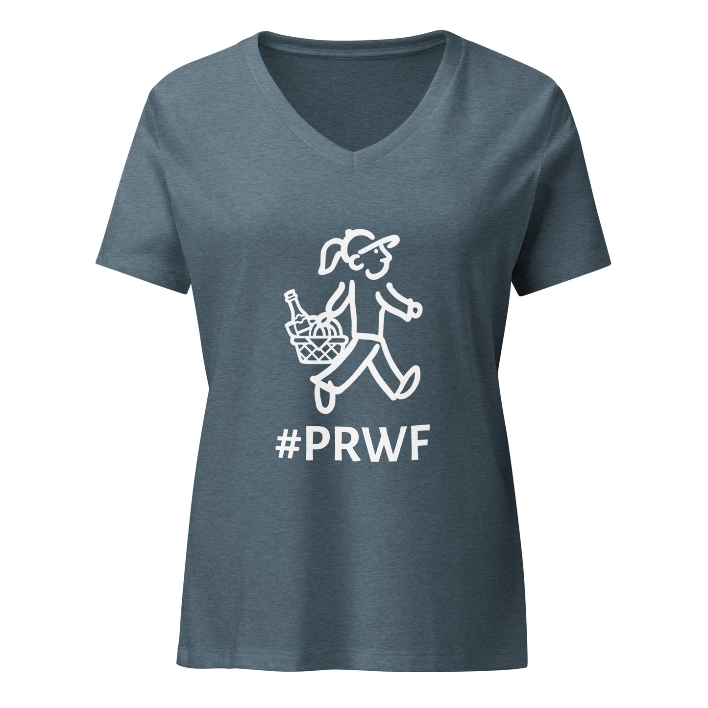 WalkingWoman Goes Picnicking - #PRWF - Women’s relaxed v-neck t-shirt