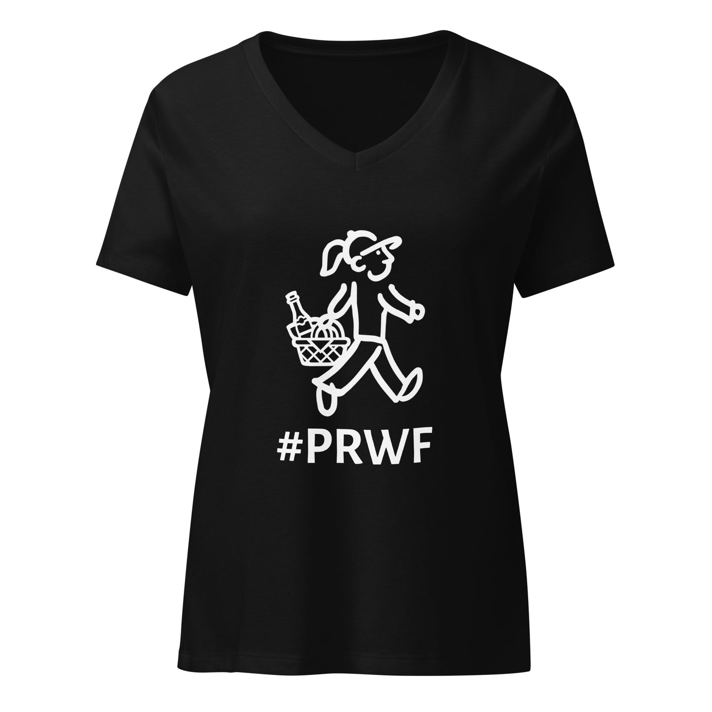 WalkingWoman Goes Picnicking - #PRWF - Women’s relaxed v-neck t-shirt